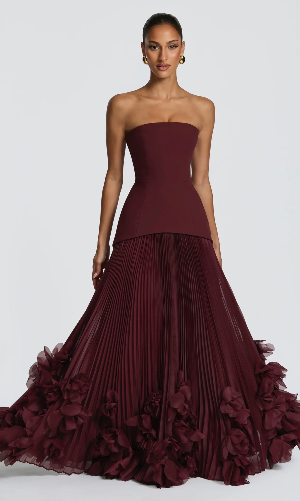 The sarahphina maxi dress burgundy