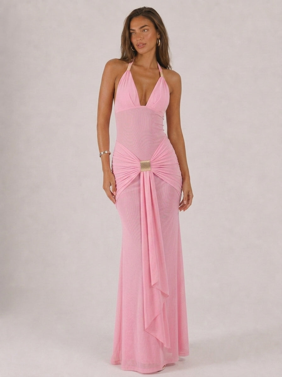 Miyah halter maxi dress