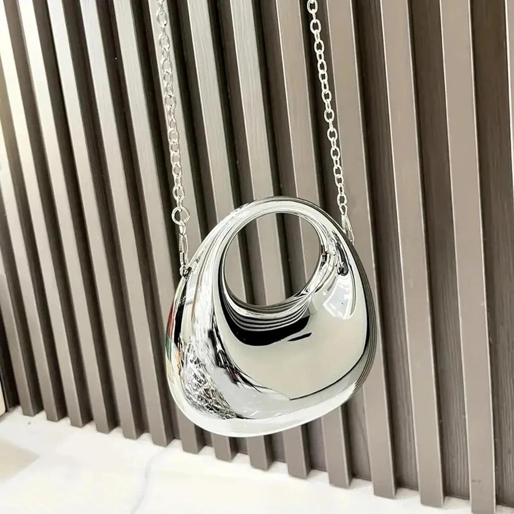 Moon shape hand-bag