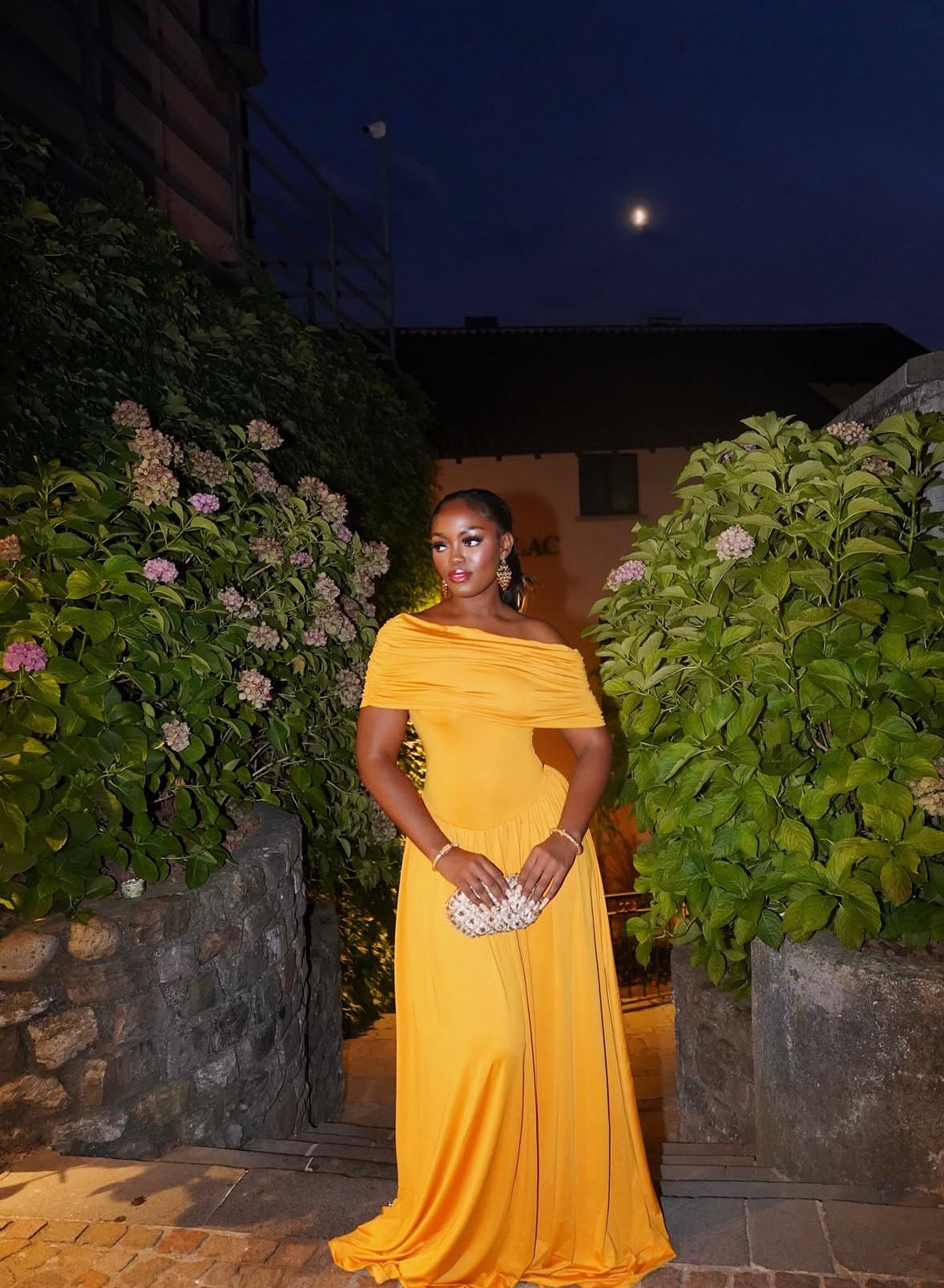 Off shoulder long dress