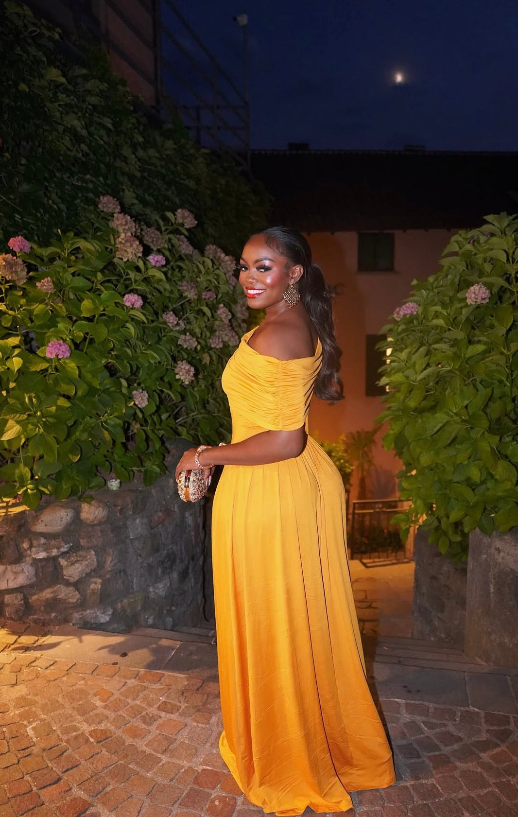 Off shoulder long dress