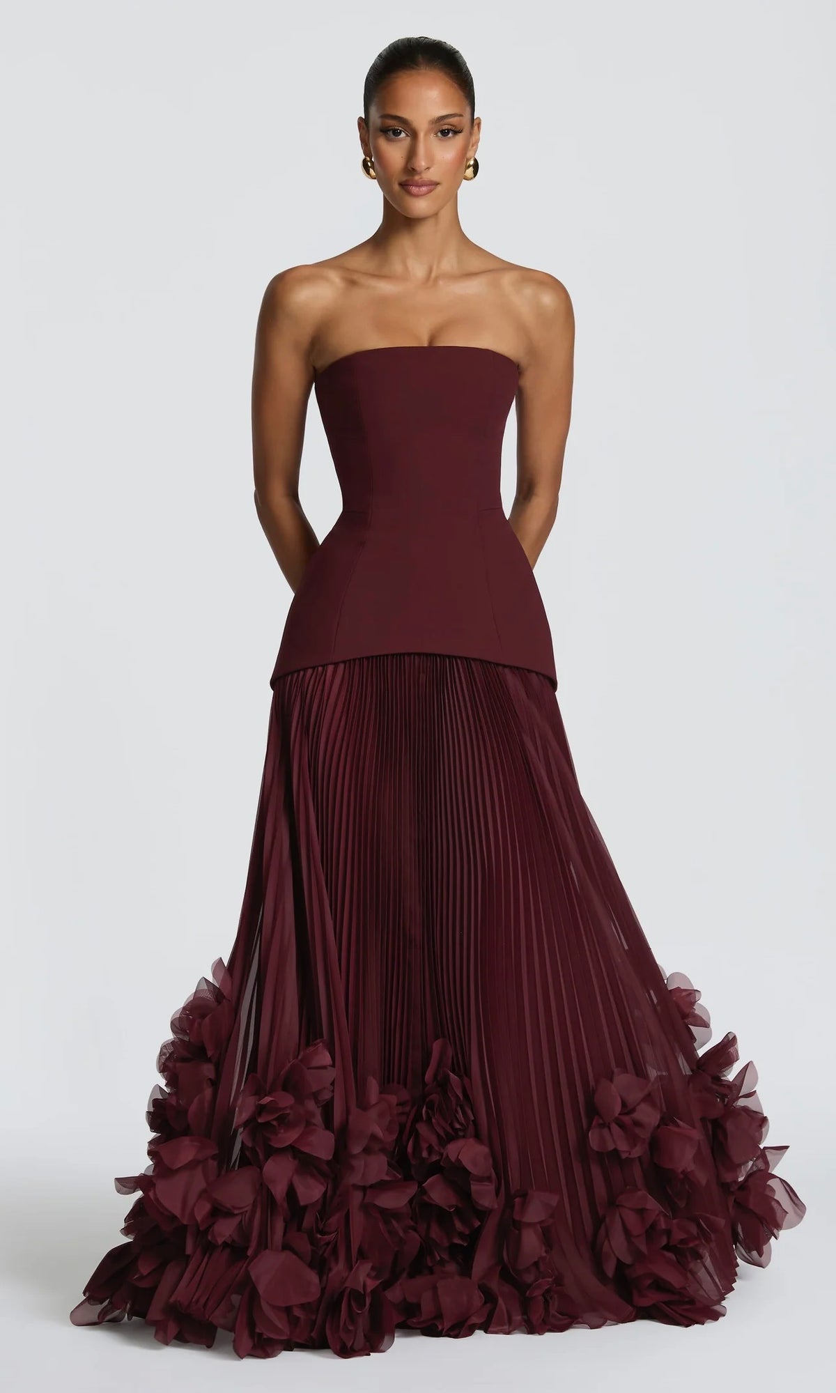The sarahphina maxi dress burgundy