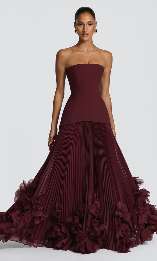The sarahphina maxi dress burgundy
