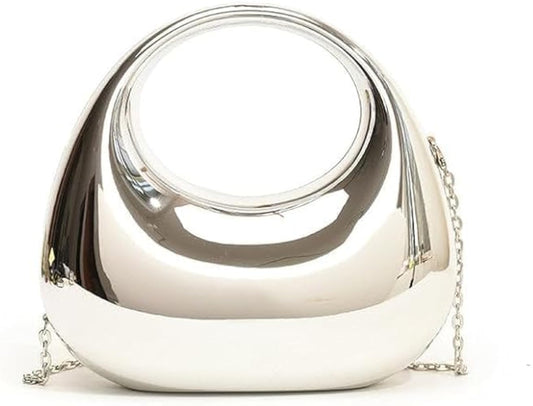 Moon shape hand-bag