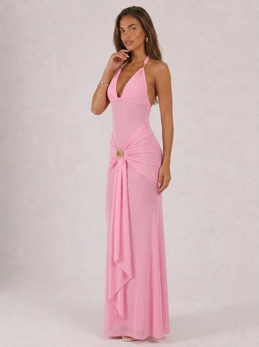 Miyah halter maxi dress