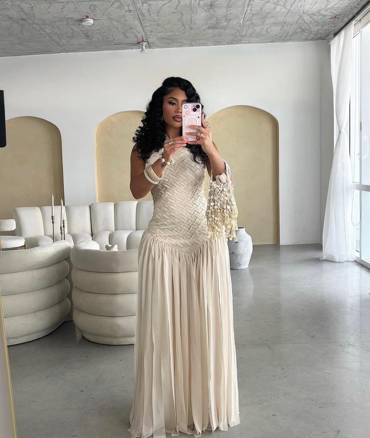 Wild at heart mesh maxi dress