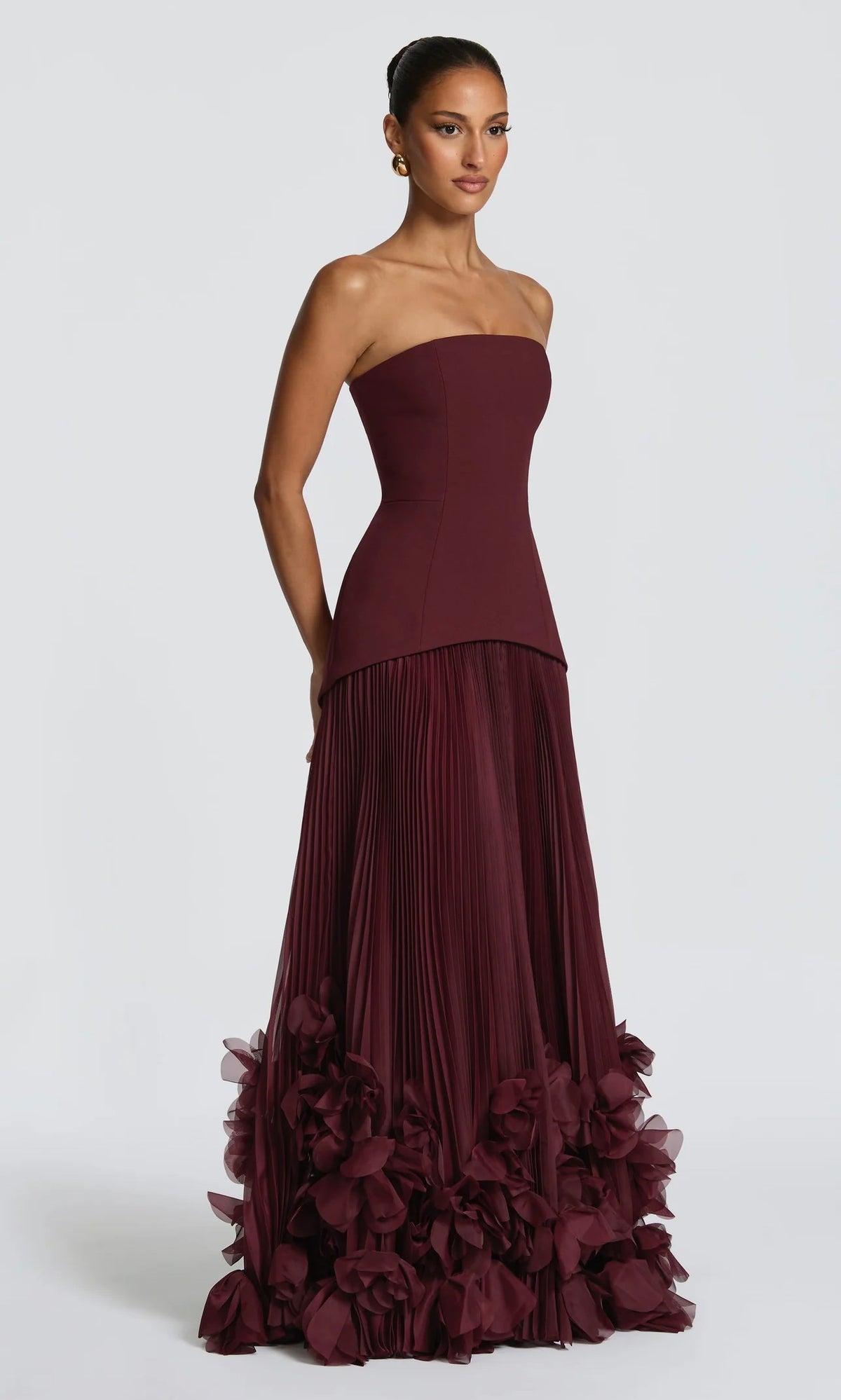 The sarahphina maxi dress burgundy