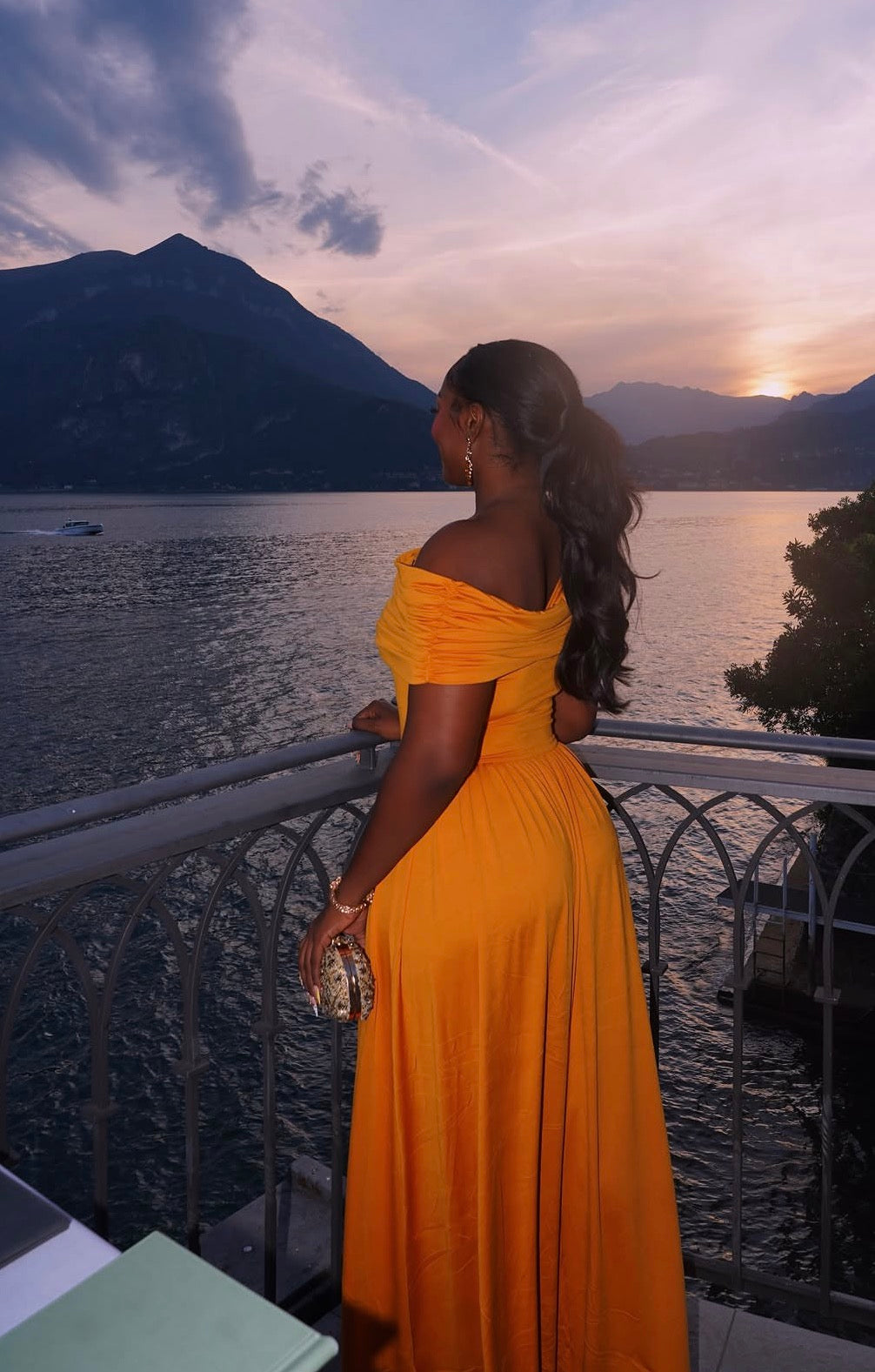 Off shoulder long dress