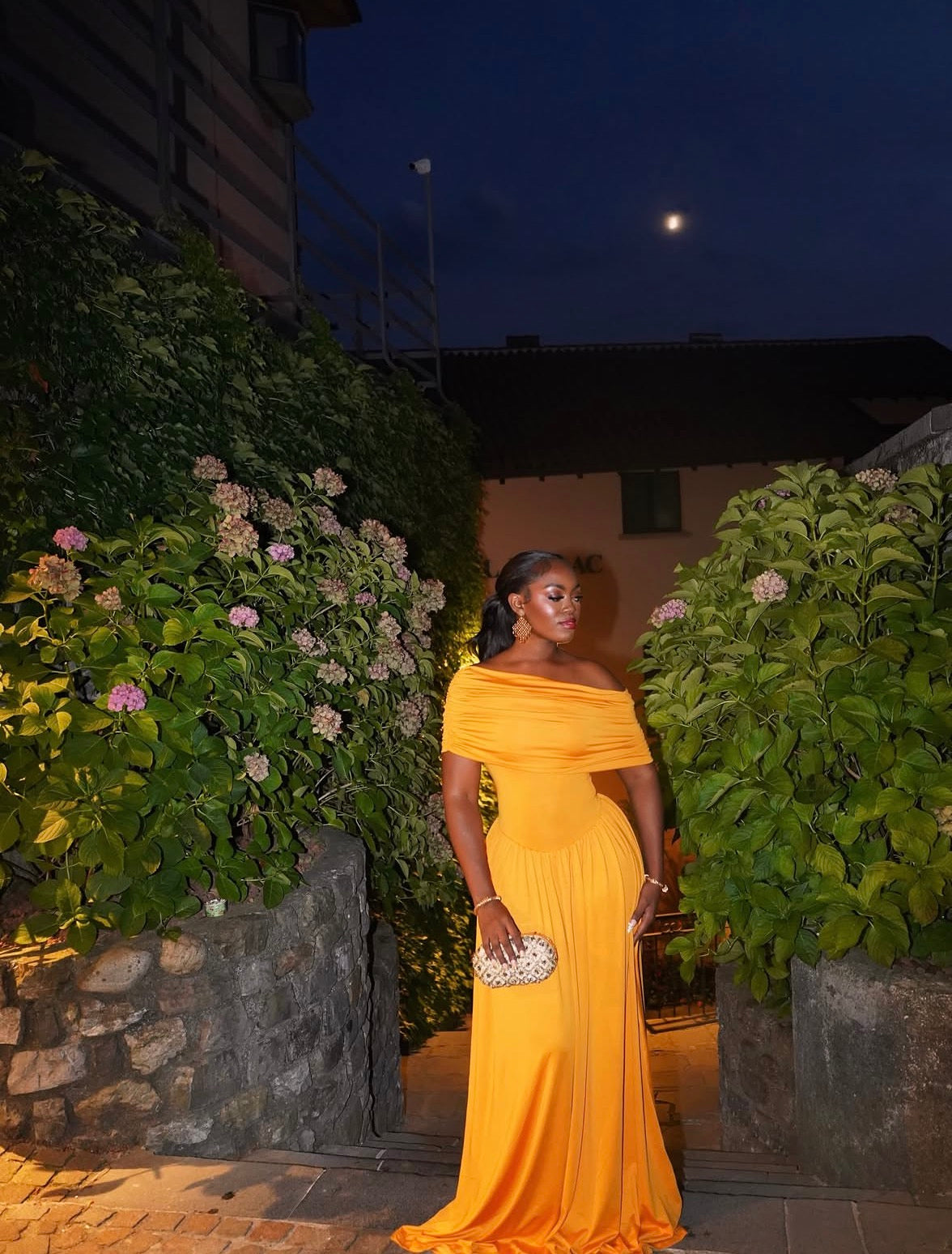 Off shoulder long dress