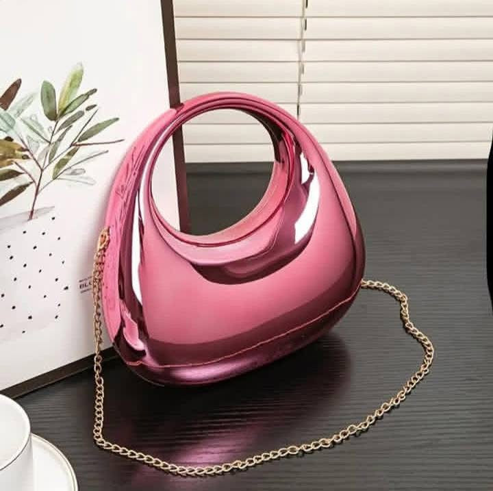 Moon shape hand-bag