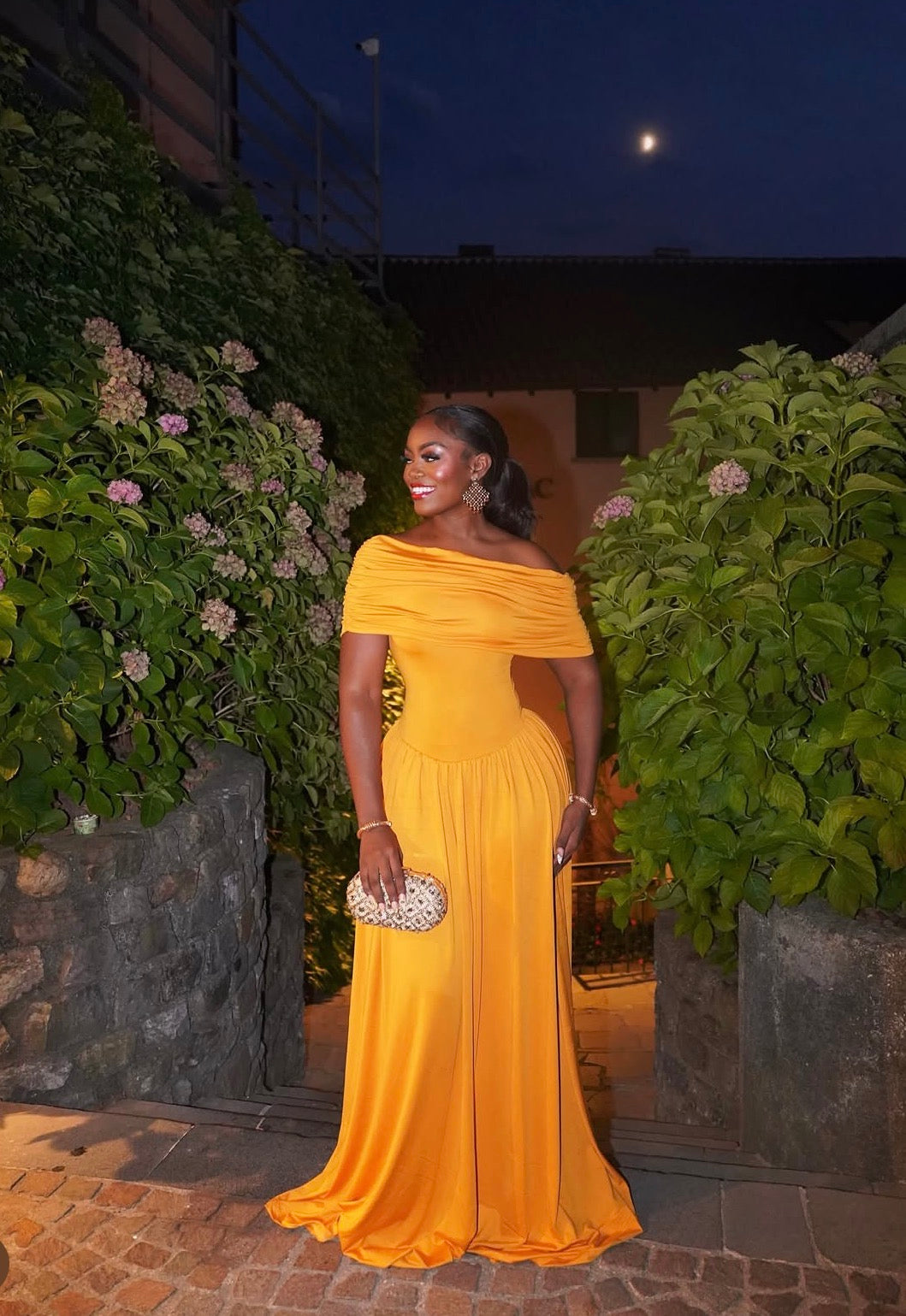Off shoulder long dress